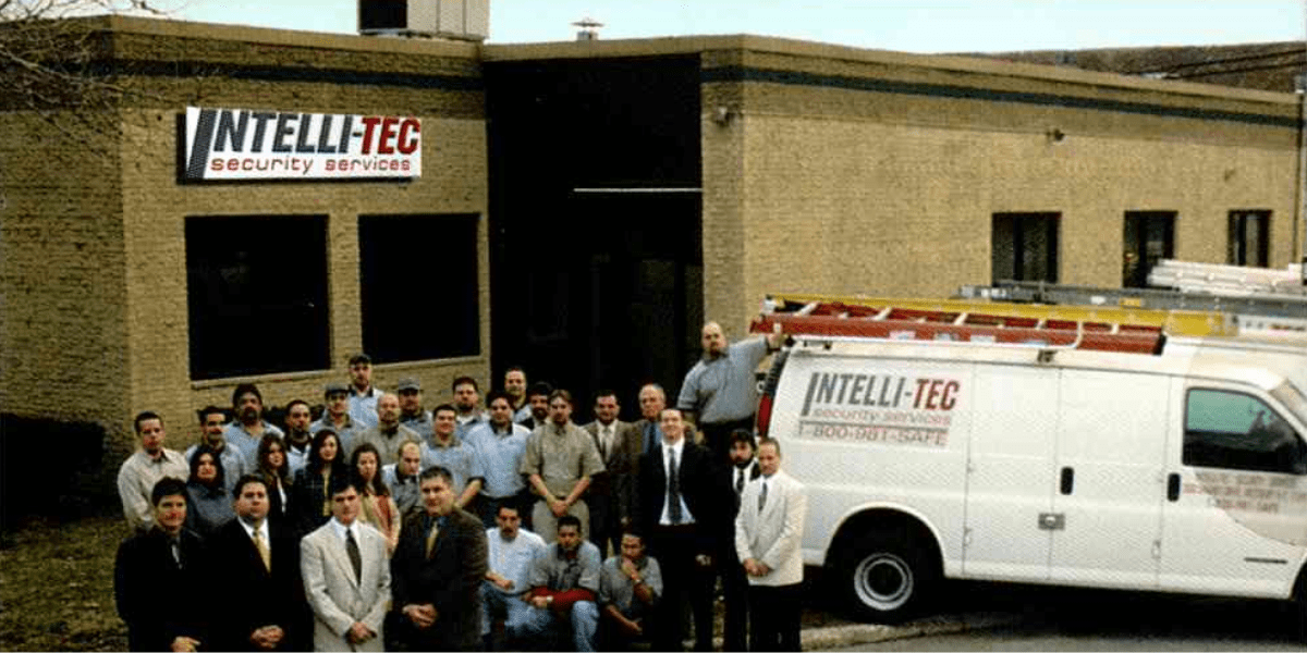 intelli-tec security services vintage group photo advertisement